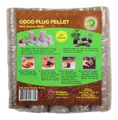 Coco Plug Pellets Seed Sowing Media For Germination 100% Biodegradable Size 40mm