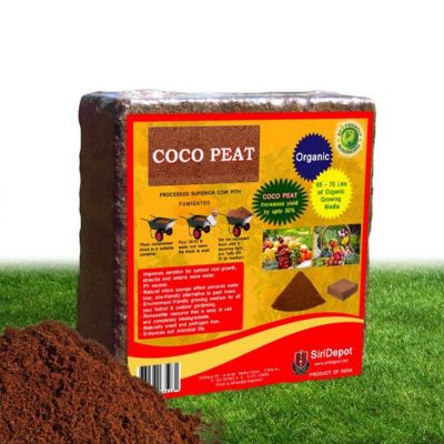 Coconut Coir Coco Peat block Makes Upto 70 litres Coconut Fibre Potting Soil Compost