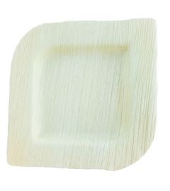 Areca Leaf Square plate 12 cm, Eco - Friendly, 100% Natural, Bio-degradable
