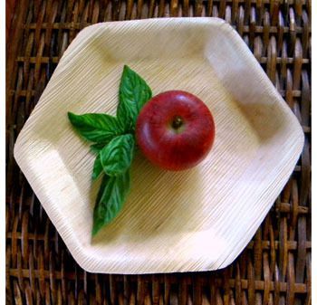 Areca Hexagonal Leaf plate, Eco - Friendly, 100% Natural, Bio-degradable