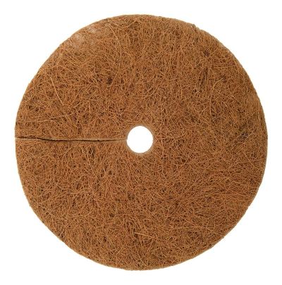 Coir Mulch mat weed control mat for pots and plants 100% Biodegradable 8 inch Round Pack of 5