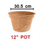 Coconut Coir Pots 12 inch x pack of 5